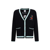Casablanca Black Merino Wool Cardigan